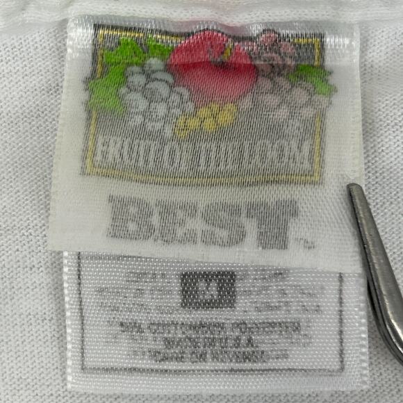 Vintage 90s Emu Producers International Co-operative T Shirt Oil White M Medium - Picture 13 of 14